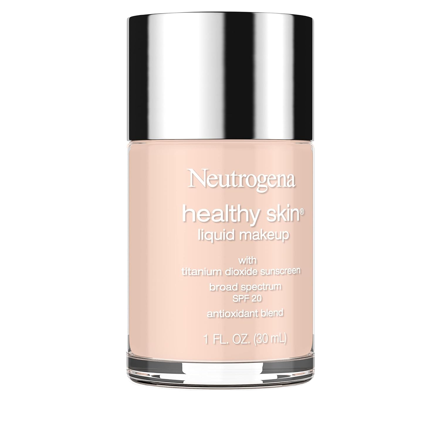Neutrogena Healthy Skin Liquid Foundation Makeup with Broad Spectrum SPF 20 Sunscreen, Lightweight, Medium Coverage Makeup with Sunscreen and Pro-Vitamin B5, Natural Ivory 20, 1 fl. oz - Image 14