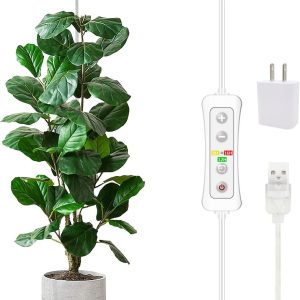 Plant Grow Light,yadoker LED Growing Light Full Spectrum for Indoor Plants,Height Adjustable, Automatic Timer, 5V Low Safe Voltage,Idea for Large Plant Light