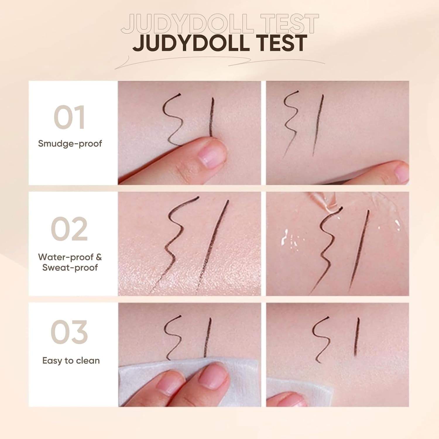 JUDYDOLL Ultra-Fine Liquid Eyeliner - Precision Tip for Flawless Application, Long-Lasting & Smudge-Proof, Quick-Drying, Waterproof, Ideal for Beginners (#01 Black) - Image 6