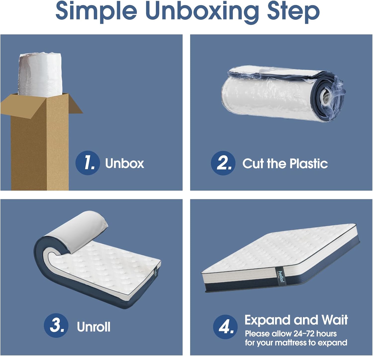 Full Mattress 10 Inch, Medium Firm Hybrid Full Size Mattress in a Box with Pocketed Spring Memory Foam Bed Mattresses for Pressure Relief Motion Isolation All Sleep Positions, CertiPUR-US Certified - Image 8