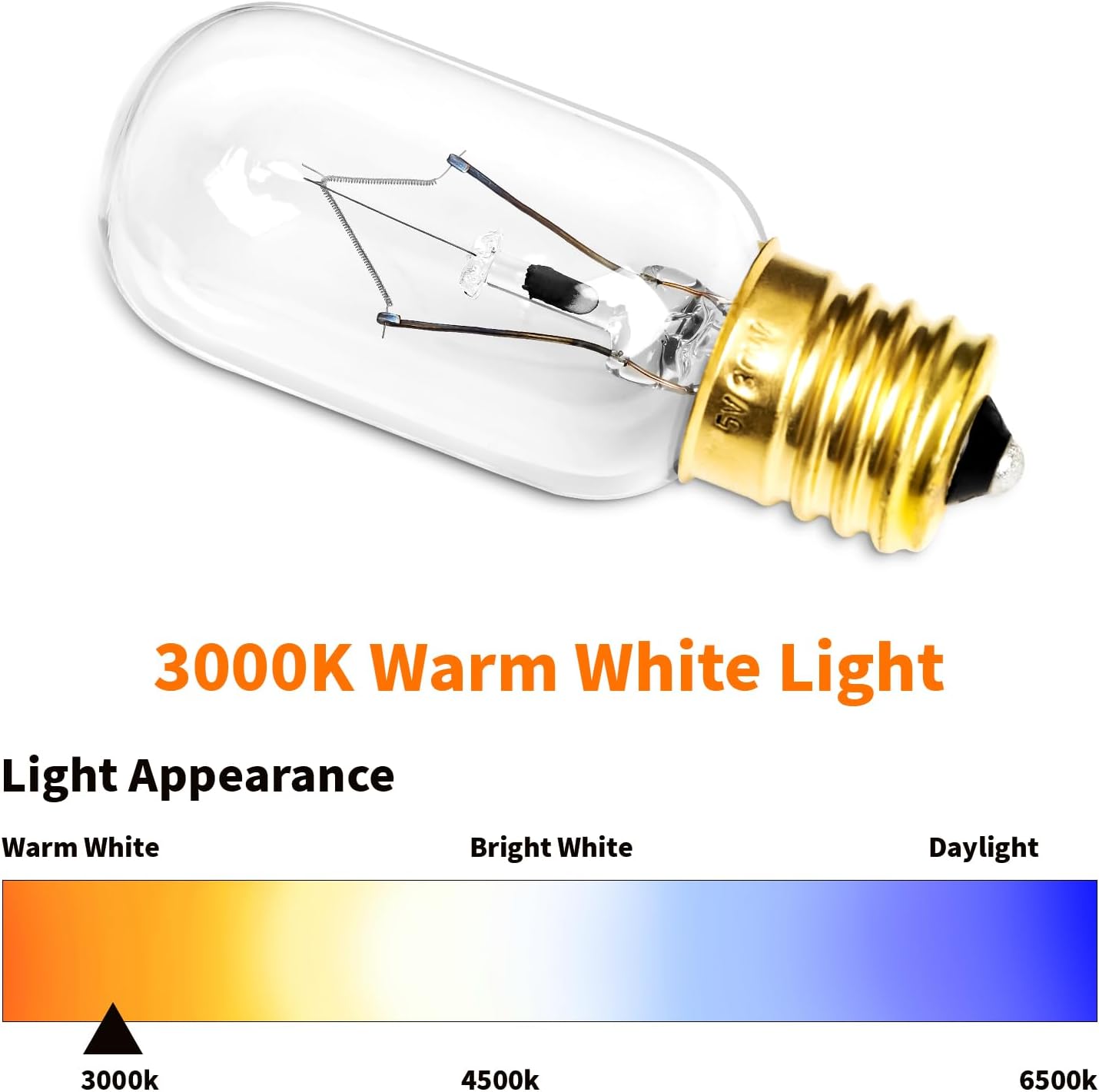 Belleone Light Bulb Fits for LG Microwave Oven - Compatible with LG Frigidaire Kenmore Whirlpool GE Over the Range Microwave, Dimmable 125V 30W E17 Base, Kitchen Night Light, Repalces 6912W1Z004B,4pcs - Image 4