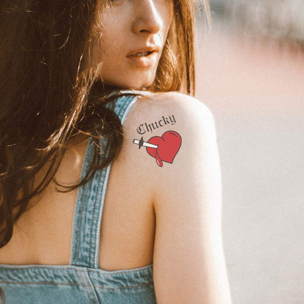 Temporary Tattoos, 10 PCS Heart Tattoos Sticker For Women, Halloween, Party, Costume,Cosplay - Image 2