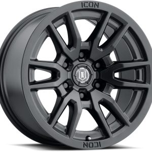 ICON Alloys Vector 6, Satin Black, 17 x 8.5/6 x 5.5, 0mm Offset, 4.75" BS, 2417858347SB