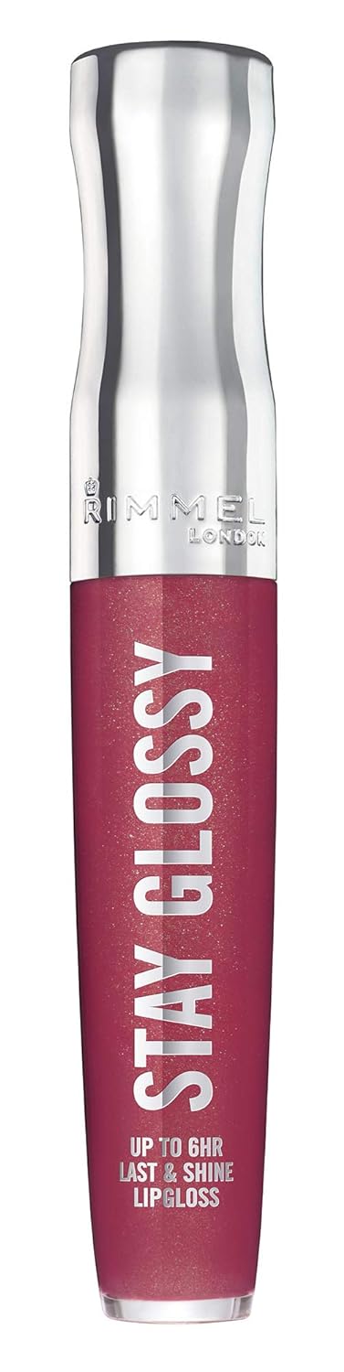 Rimmel Stay Glossy Lip Gloss - Non-Sticky and Lightweight Formula for Lip Color and Shine - 340 Captivate Me!, .18oz - Image 2