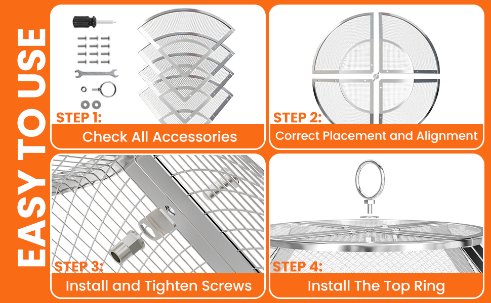 Fire Pit Spark Screen