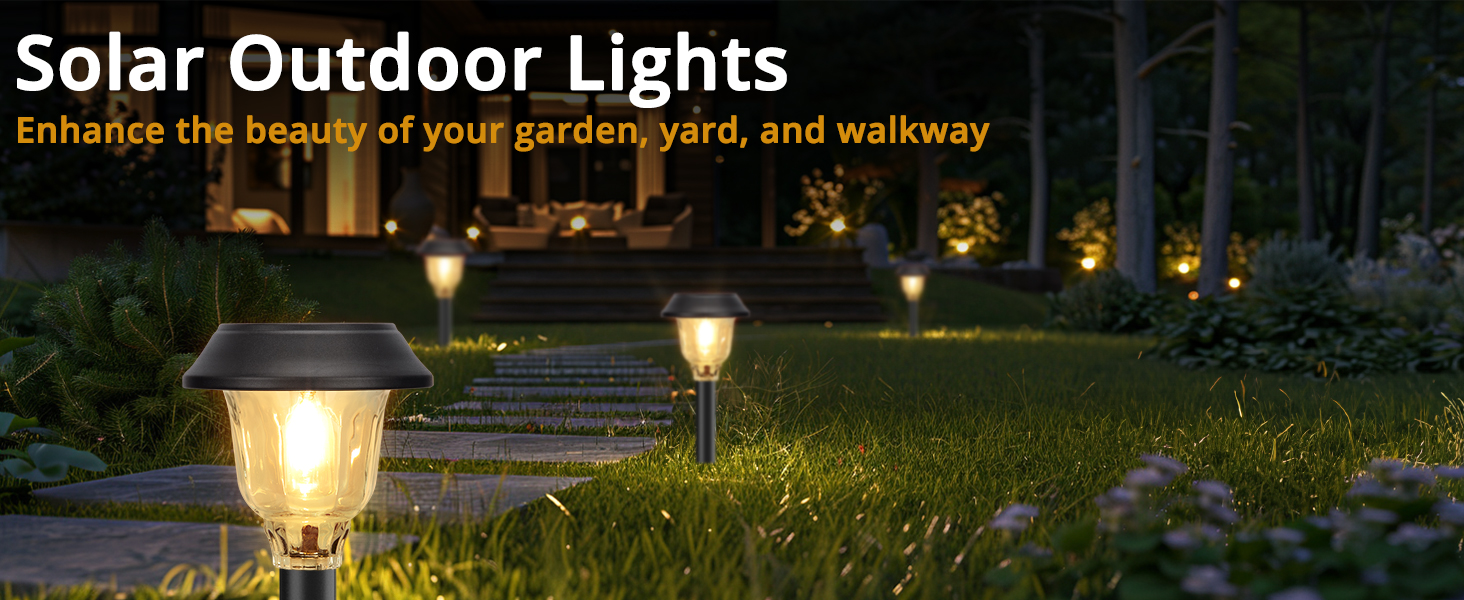 Solar Lights Outdoor Pathway Lights