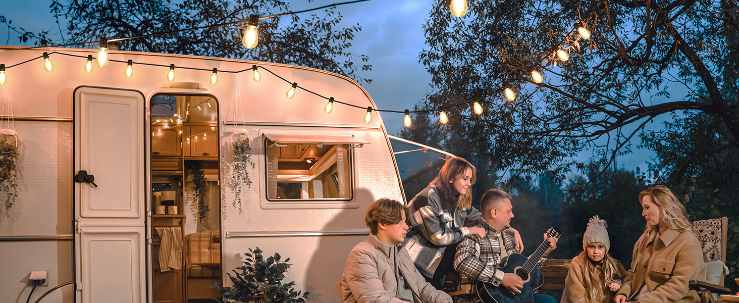 camping outdoor string lights 96feet