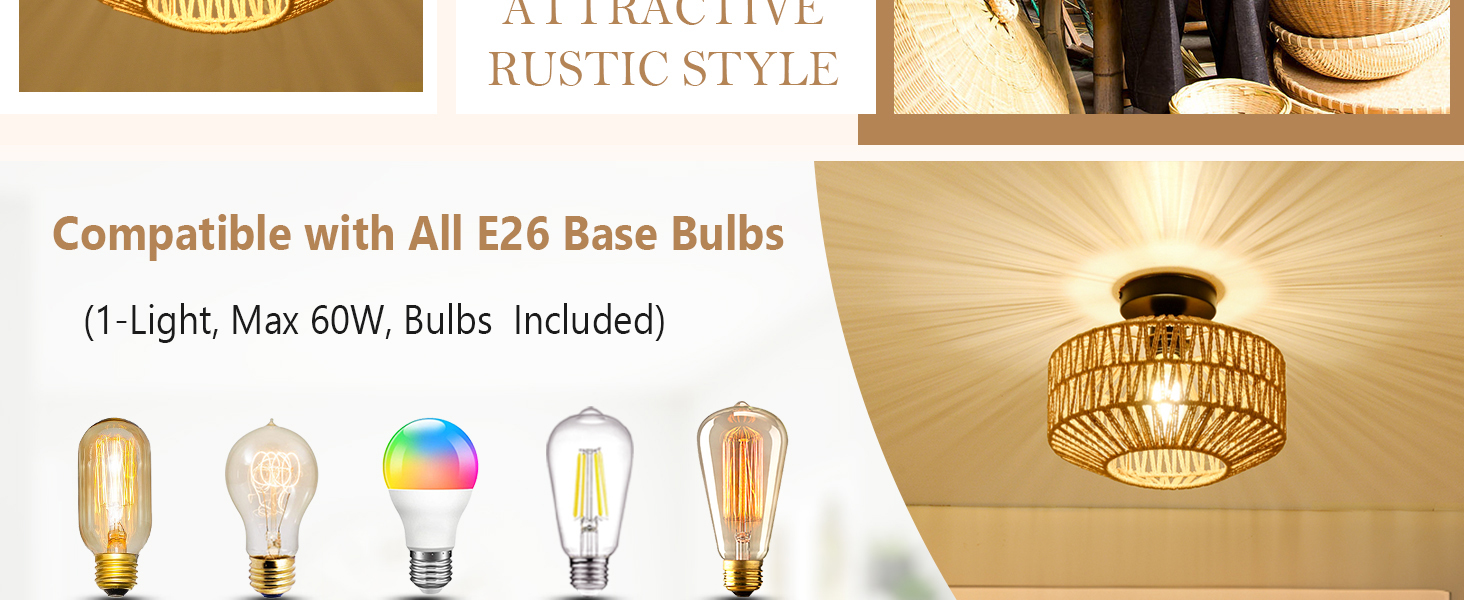 rattan light fixture