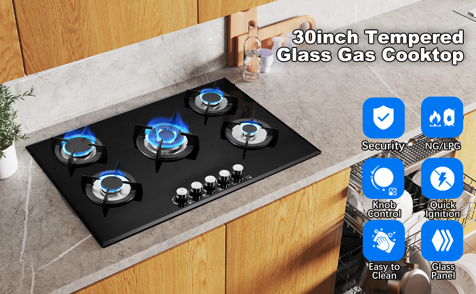 Unleash Precision Cooking with 5 Powerful Burners