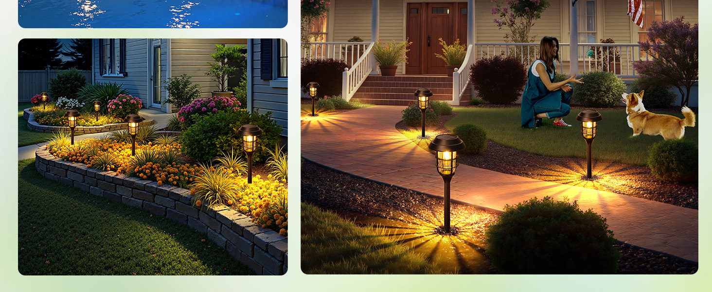 Solar driveway lights