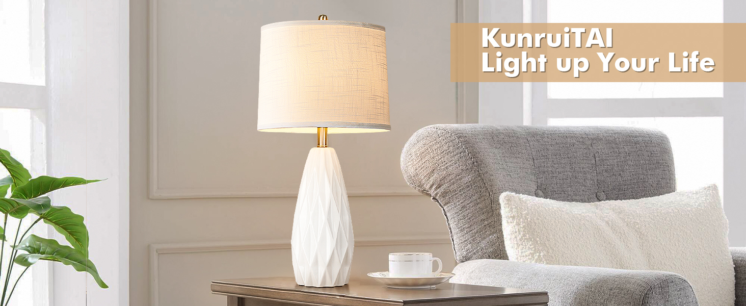  KunruiTAI Ceramic Table Lamps