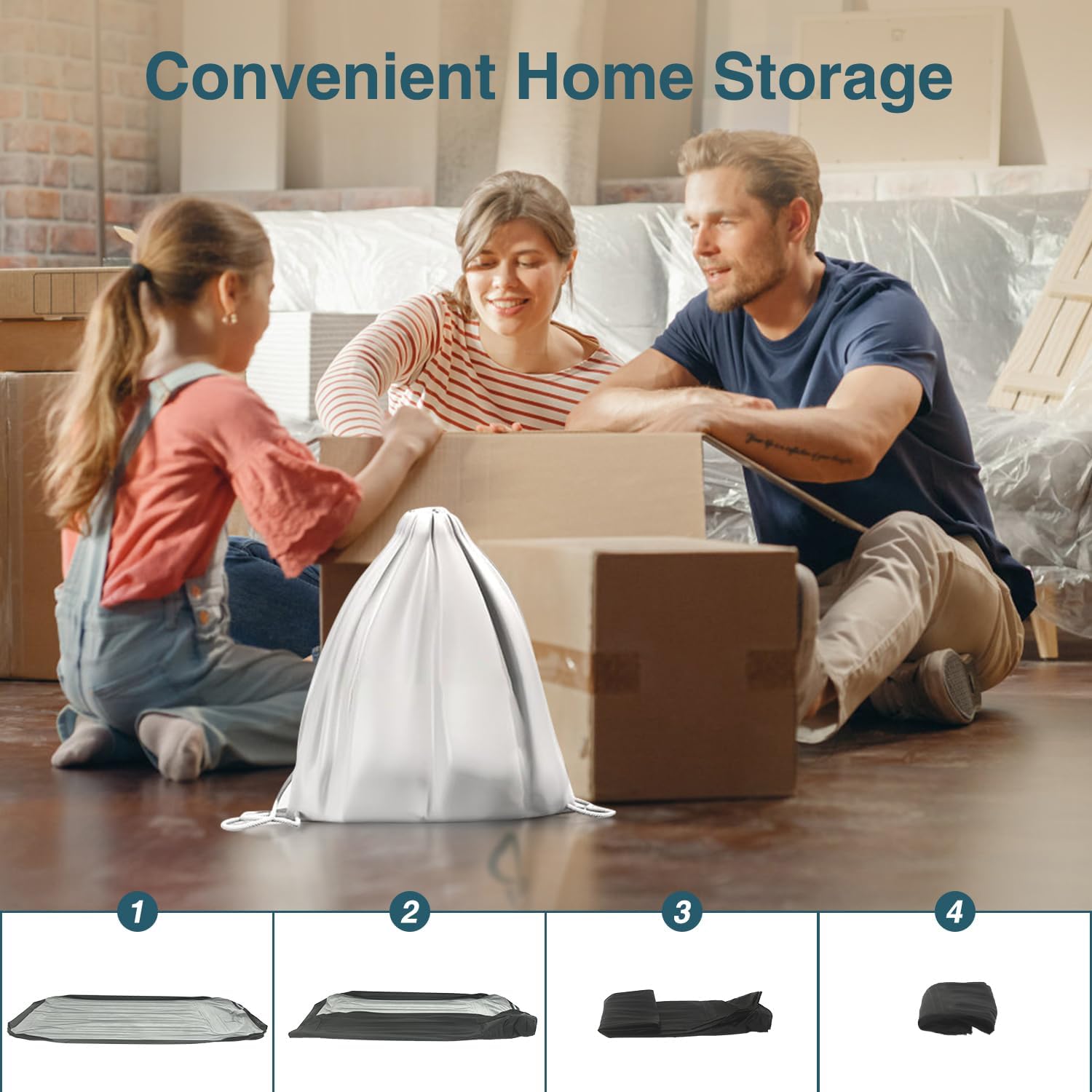 Queen Air Mattress Waterproof and Easy-to-Clean, Blow Up Mattress with Built-in Pump, Durable Inflatable Mattress with Pillow Design Suitable for Naps, Hosting a Friend and Camping - Image 8