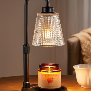 Innqoo Candle Warmer Lamp with Timer, Dimmable Candle Warmer for Jar Candles, Height Adjustable Wax Melts Warmer, Birthday Gifts for Women Mom, House Warming Gifts New Home Decor