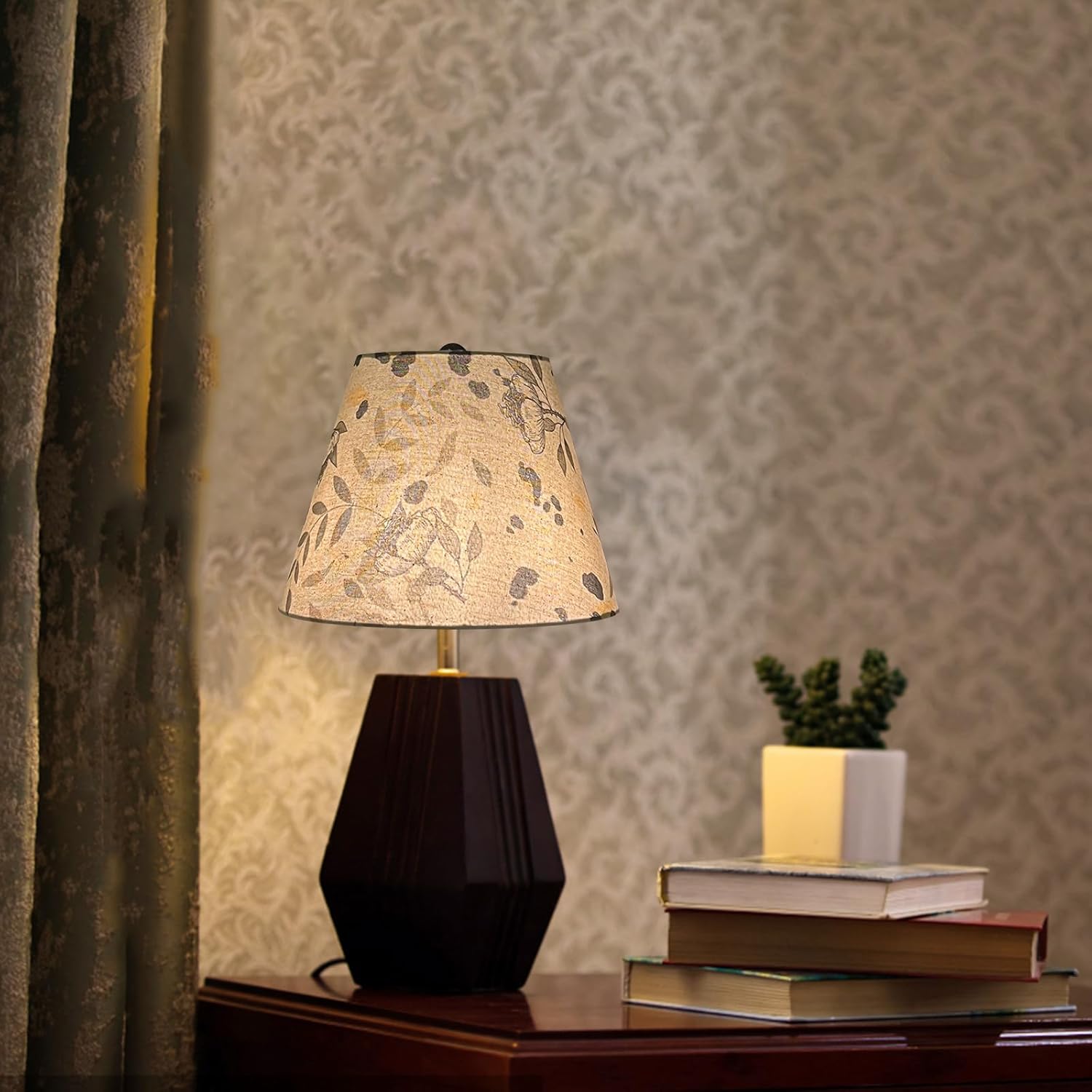 TOOTOO STAR Printed Floral Lampshades, 6"x10"x7.5" inches Small Lamp Shades for Table Lamps & Wall Lamps, Modern Bell Lampshade Replacemnt - Image 6