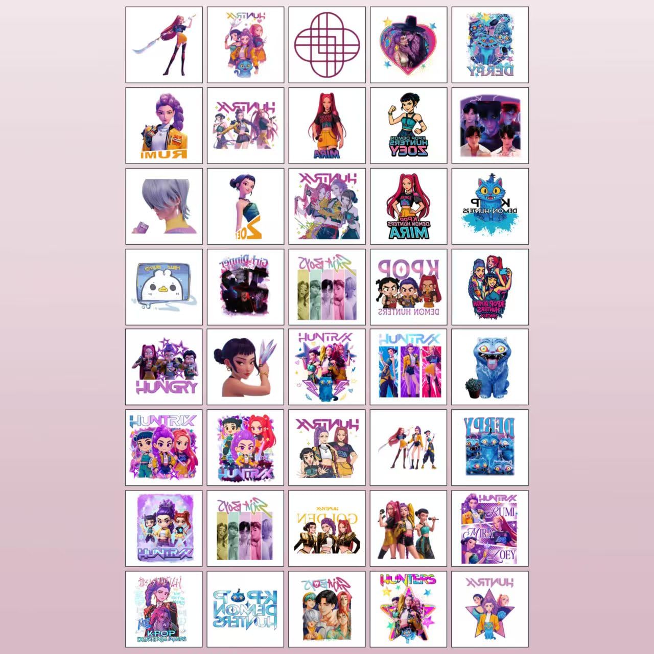 40pcs Sheets Kpop Demon Temporary Tattoos for Kids, Cartoon Kpop Hunters Birthday Party Favors Gifts for Girl Boys Home Activity Class Prizes Carnival Christmas Rewards - Image 6