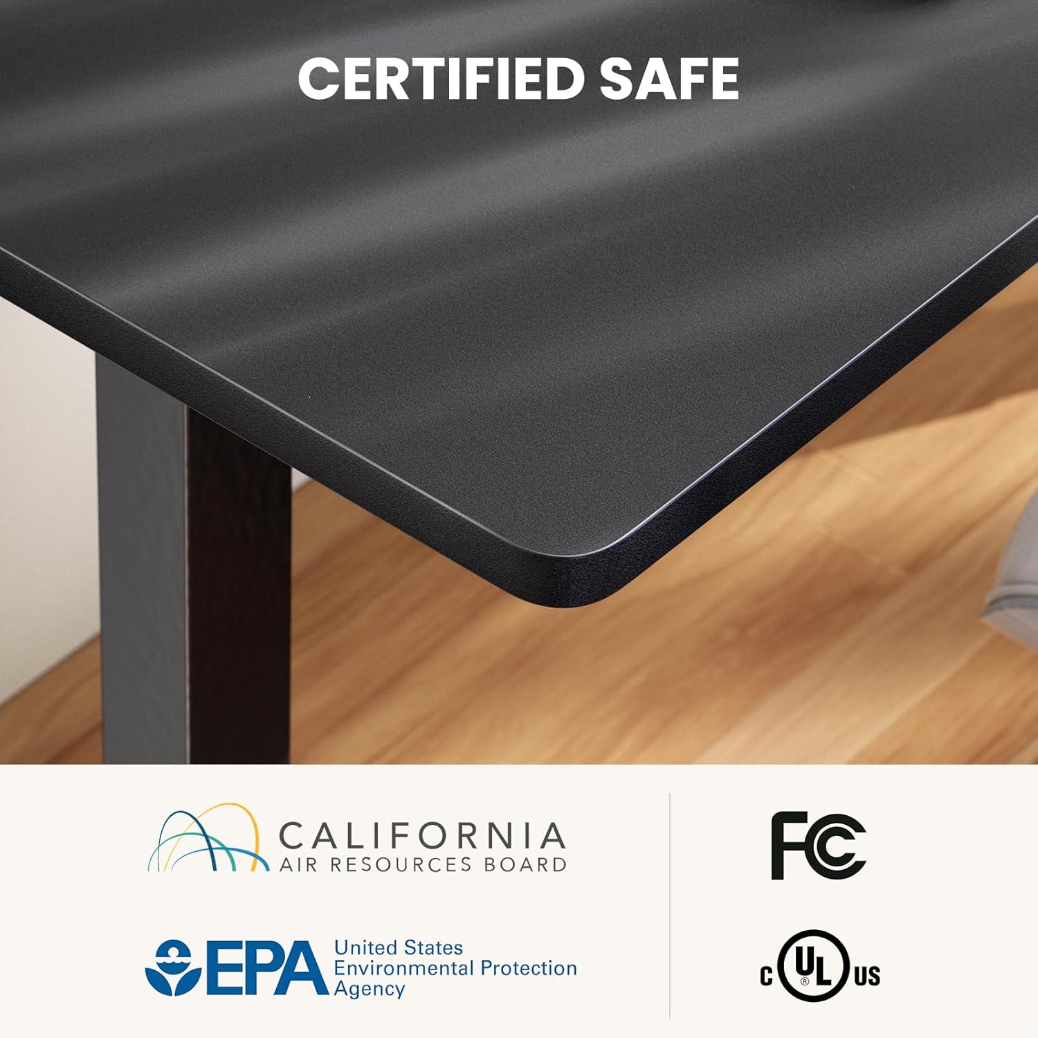 ErGear L Shaped Standing Desk, 63" x 55" Electric Height Adjustable Sit Stand up Desk, Corner Computer Table for Home Office, Interchangeable Installation of Left and Right, Black - Image 5