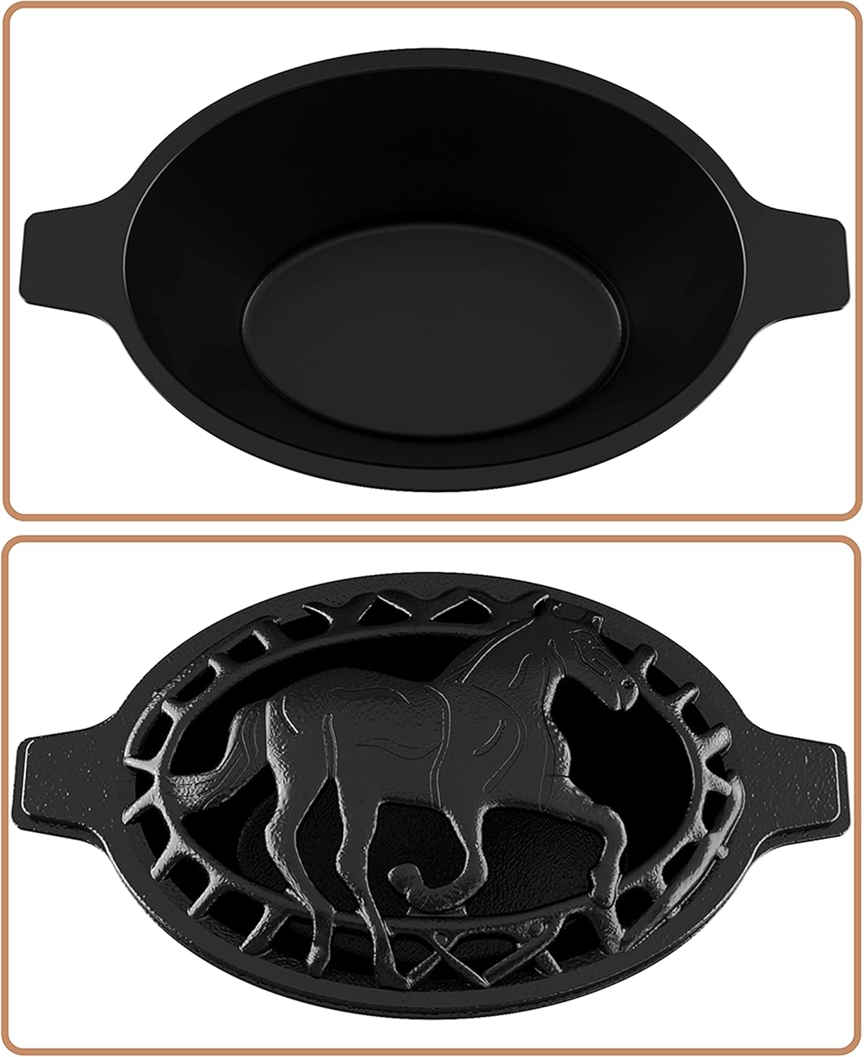 Fire Beauty Woodstove Steamer Stove Humidifier Cast Iron Lattice Top Rust Resistant 2.3 Quart Capacity (horse) - Image 5