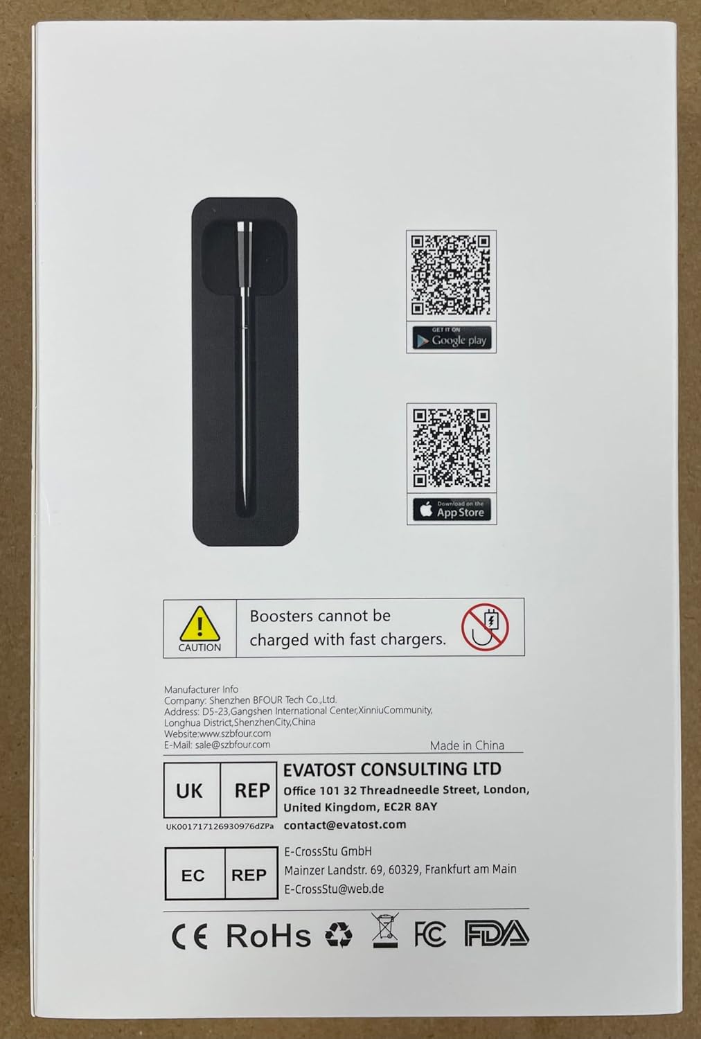 BFOUR Meat Thermometer Digital Wireless with LCD Booster, Bluetooth Food Cooking Thermometer with Smart App, 524FT Remote Range, 100% Waterproof & 752°F Heat Resistant Probe for BBQ Oven Grill Smoker - Image 10