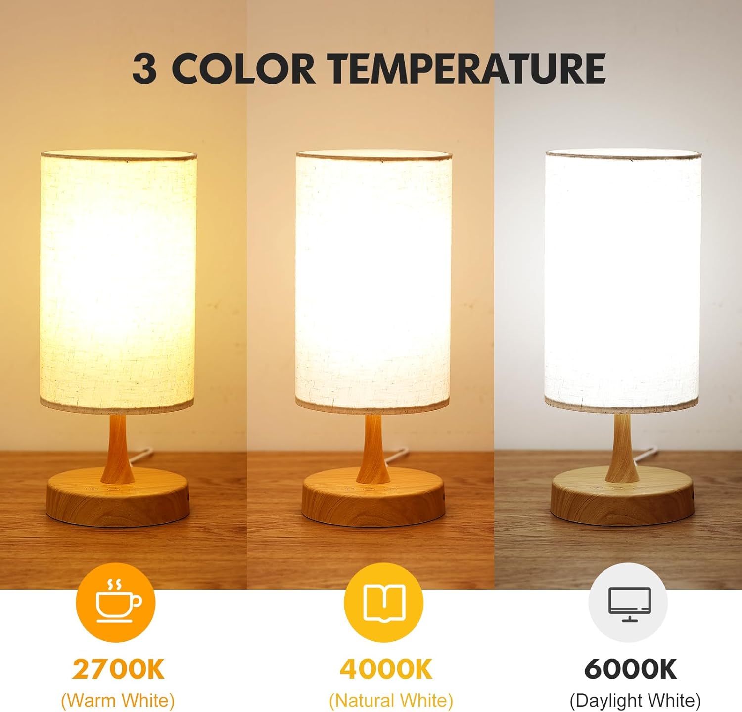 Light Therapy Lamp, Sunlight Lamp 10000 Lux with Remote Control, 3 Color Temperature & 4 Brightness Level & Timer, Daylight Lamp for Home, Office, Decoration - Image 3