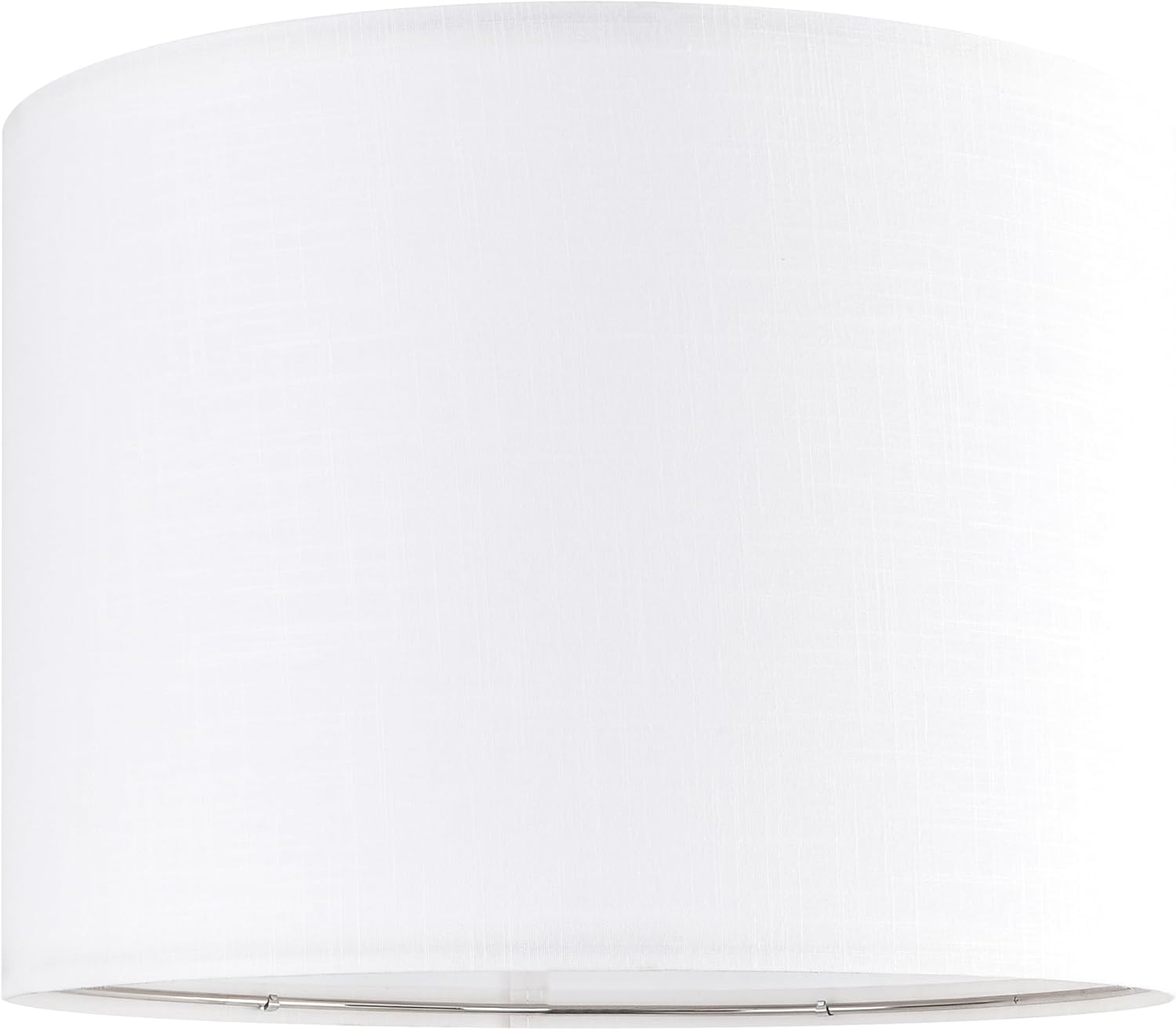 Set of 2 Pure White Linen Drum Lamp Shade 13" Top x 13" Bottom x 10" High (Spider) Contemporary Lamp Shades for Table Lamps & Bedside Lamps Replacement Lampshade In Hand Crafted-By PIKOPIKO - Image 9