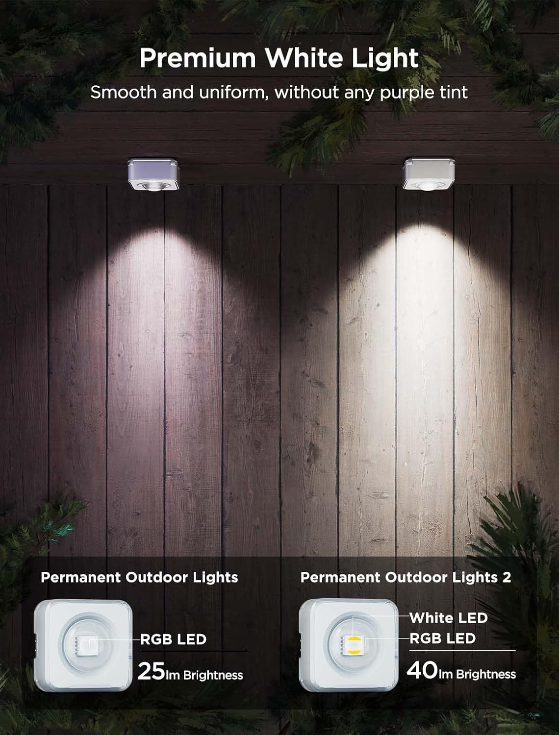 Govee Permanent Outdoor Lights 2, 100ft RGBIC Outdoor Lights with 72 LED Lights, IP67 Waterproof, 100 Scene Modes with 40lm White for Outdoor Decorations, Works with Alexa, Google Assistant, White - Image 7
