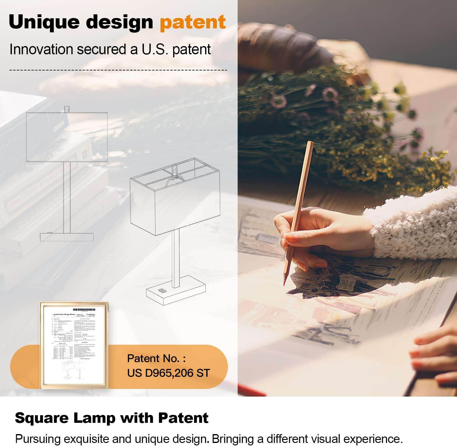 21" Touch Bedside lamps with 2 USB & AC Outlets, 3-Way Dimmable Bedside Table Lamps Set of 2 for Bedroom Living Room Office Reading, White Shade Lamps for Night Stands, 2700K LED Bulbs Included - Image 6