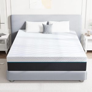 10 Inch Full Size Cooling Memory Foam Mattress - Medium Firm Gel-Infused for Pressure Relief & Cool Sleep, Breathable Comfort in a Box (54''W x 75''L)
