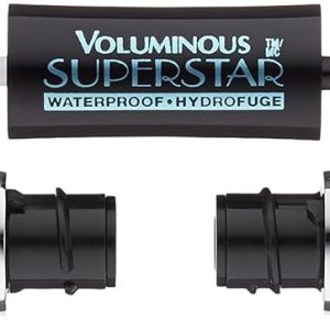 L'Oreal Paris Cosmetics Voluminous Superstar Mascara, Waterproof, Blackest Black, 0.41 Fl. Oz, 1 Count