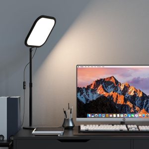 ALTSON 10in Zoom Lighting for Computer, Full-Screen LED Video Conference Light, Desk Ring Light with Stand and Phone Holder for Video Call, Webcam, Home Office, Podcast, Online Meeting, Live Streaming