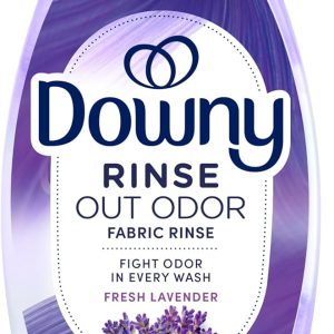 Downy RINSE & REFRESH Laundry Odor Remover and Fabric Softener, Fresh Lavender, 48 fl oz, Safe on ALL Fabrics, Gentle on Skin, HE Compatible