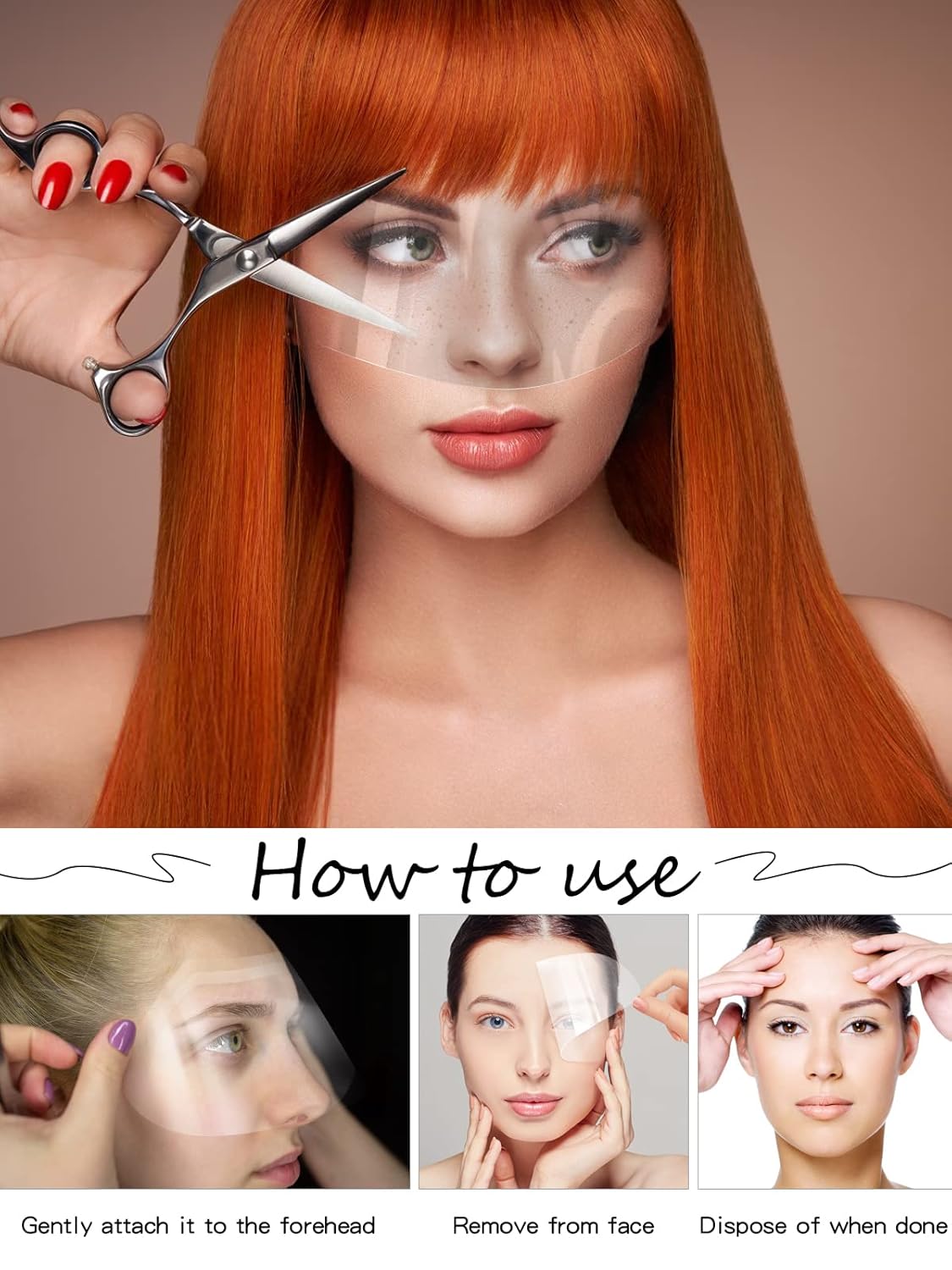 100 PCS Microblading Makeup Shower Face Shields Visors, Disposable Face Shields Masks for Hairspray Salon Supplies and Eyelash Extensions Eye Eyelid Surgery Aftercare - Image 6