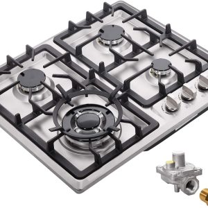 24" Gas Cooktop Dual Fuel 4 Sealed Burners Stainless Steel Drop-In Gas Cooktop DM425-SA05 Gas Hob Gas Cooker