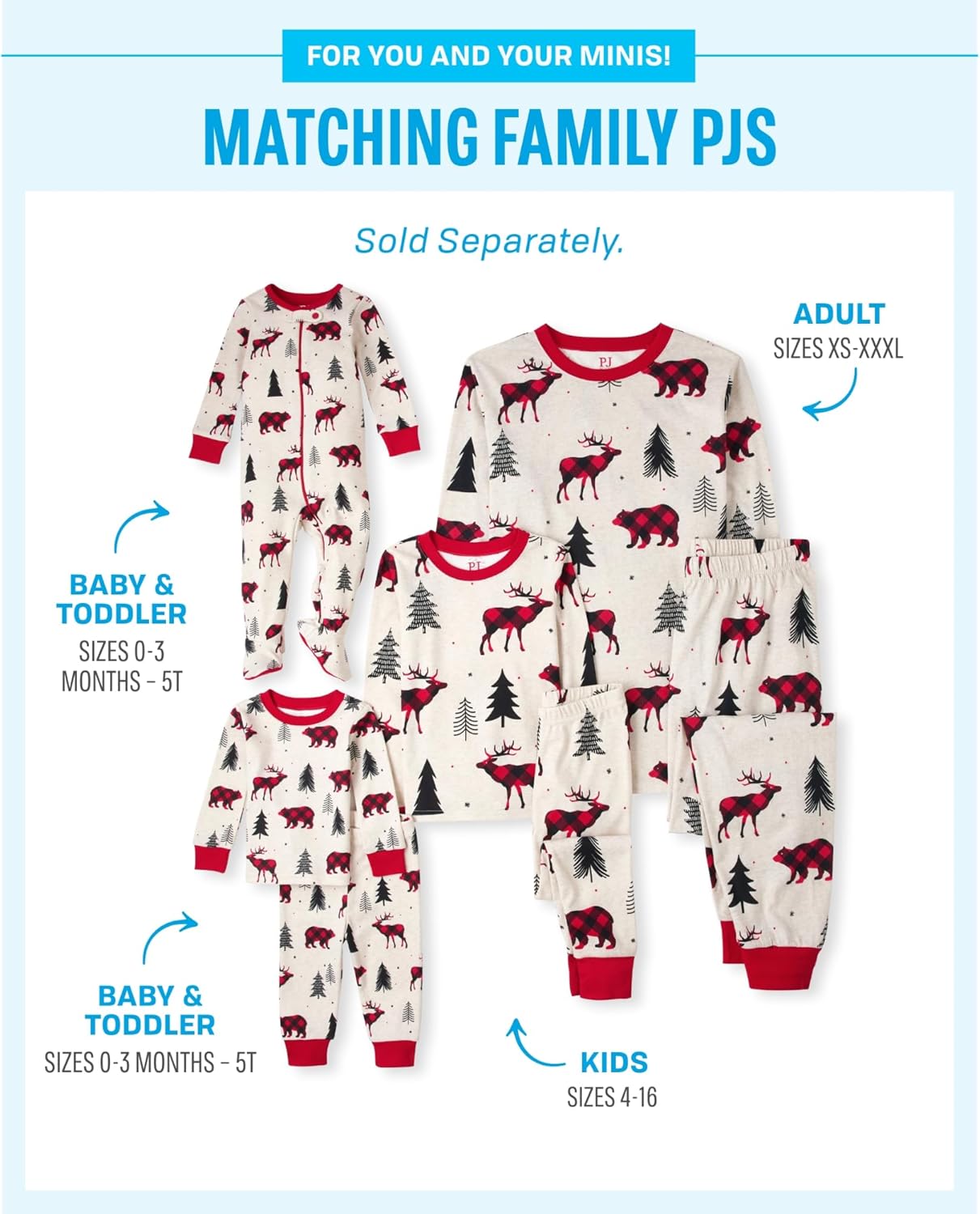 The Children’s Place Family Matching, Christmas and Holiday Pajama Sets, Cotton - Image 3