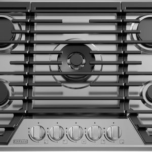 Empava 30-Inch Gas Stove Cooktop with 5 Italy SABAF Sealed Burner NG/LPG Convertible in Stainless Steel, GC37