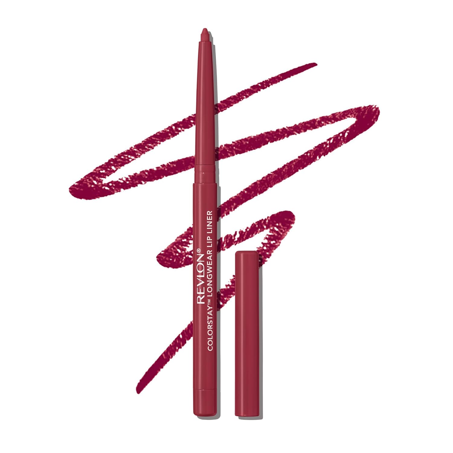 Revlon Colorstay Lip Liner Makeup with Built-in-Sharpener, Longwear Rich Colors, Smooth Application, 670 Wine, 0.01 oz