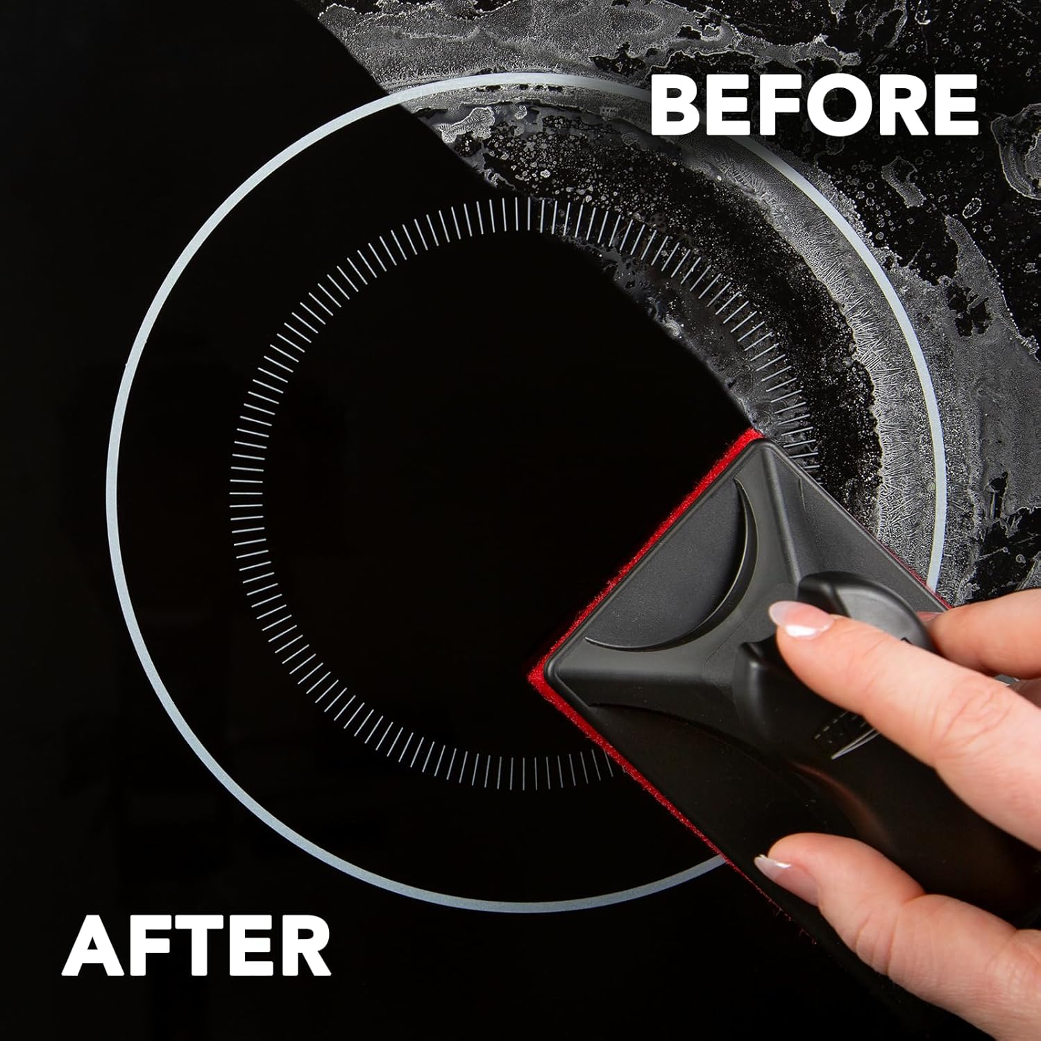 Weiman Glass Cooktop Cleaner Kit - Remove Burned on Food, Grease & Grime and Polish Stovetop, Ceramic & Induction, Streak Free, Cleaning Supplies, 20 Oz, Scrubbing Pad, Razor Scraper - Image 6