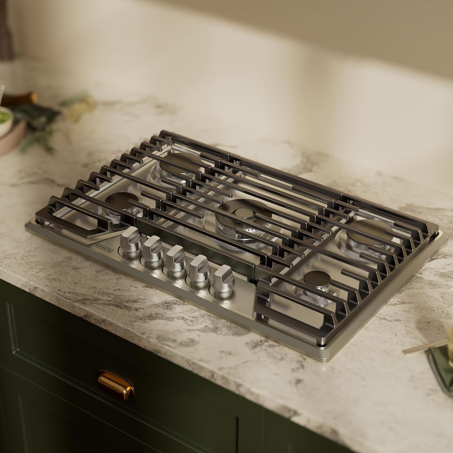Empava 30-Inch Gas Stove Cooktop with 5 Italy SABAF Sealed Burner NG/LPG Convertible in Stainless Steel, GC37 - Image 2