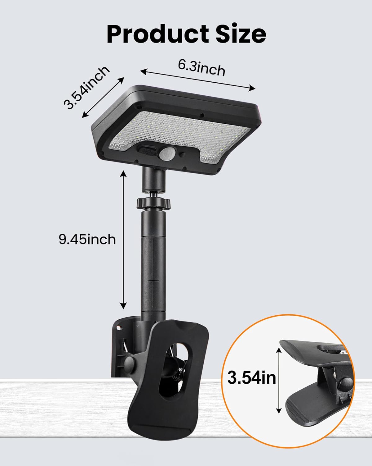 Clip On Solar Lights Outdoor,Motion Sensor Outdoor Lights, 92 LEDs 600LM Solar Fence Lights Outdoor Waterproof LED,Solar Lights for Chain Link Fence,Deck, Gutter,Camping (2) - Image 8