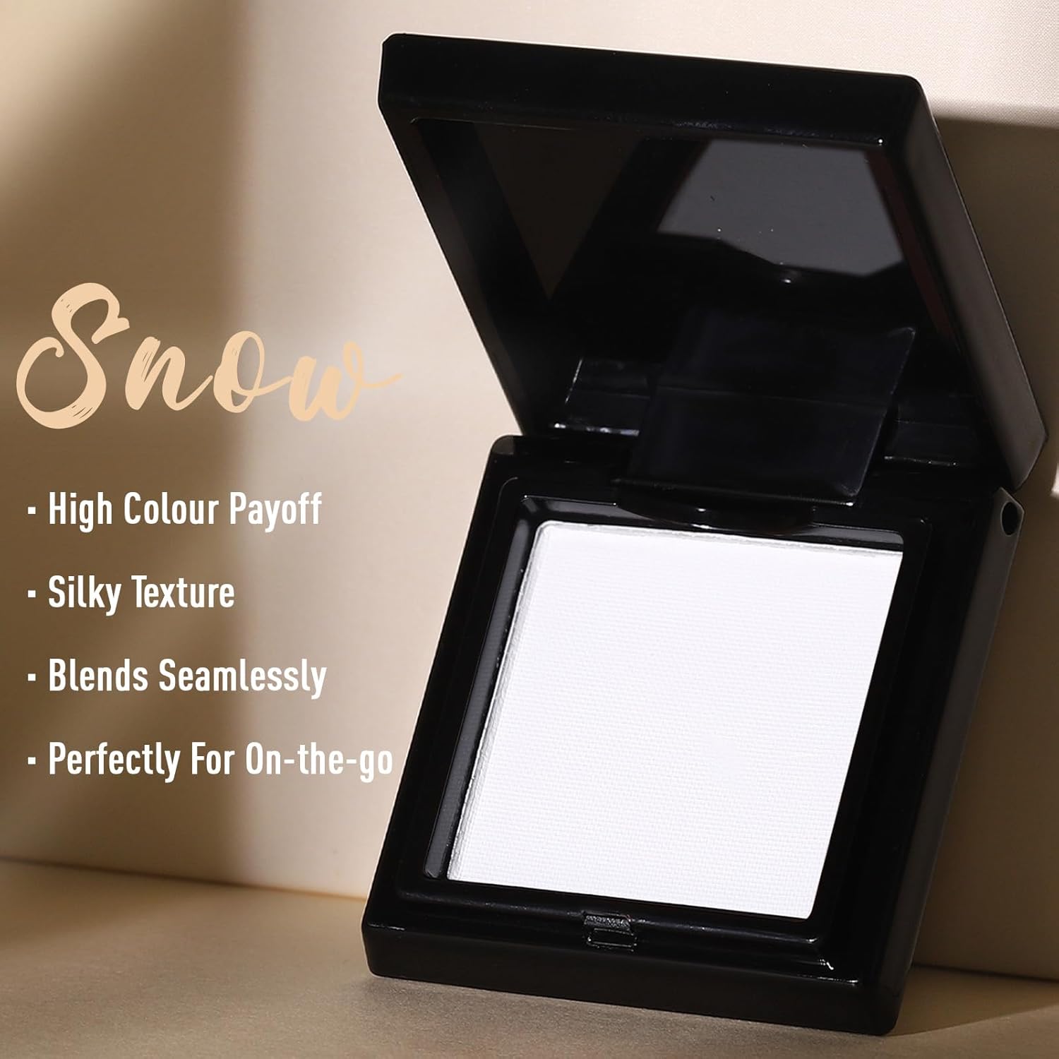 UCANBE White Single Eyeshadow Palette, Highly Pigmented Matte Eye Shadow Powder, Professional Long-Lasting Waterproof Makeup Palette - Image 6