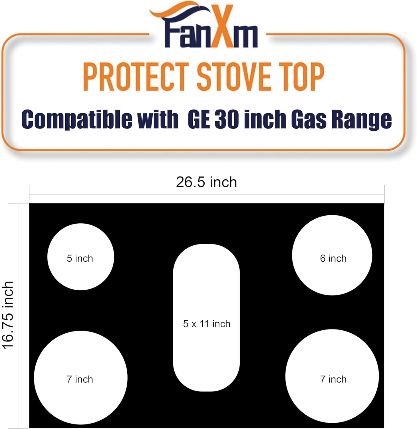 GE 30 inchGas Range Protectors - Non Stick Stove Protector for Gas Range - Washable Liner for Gas Range,JGS760SP1SS,JGSS66FELDS,JGSS86SPSS - Image 5