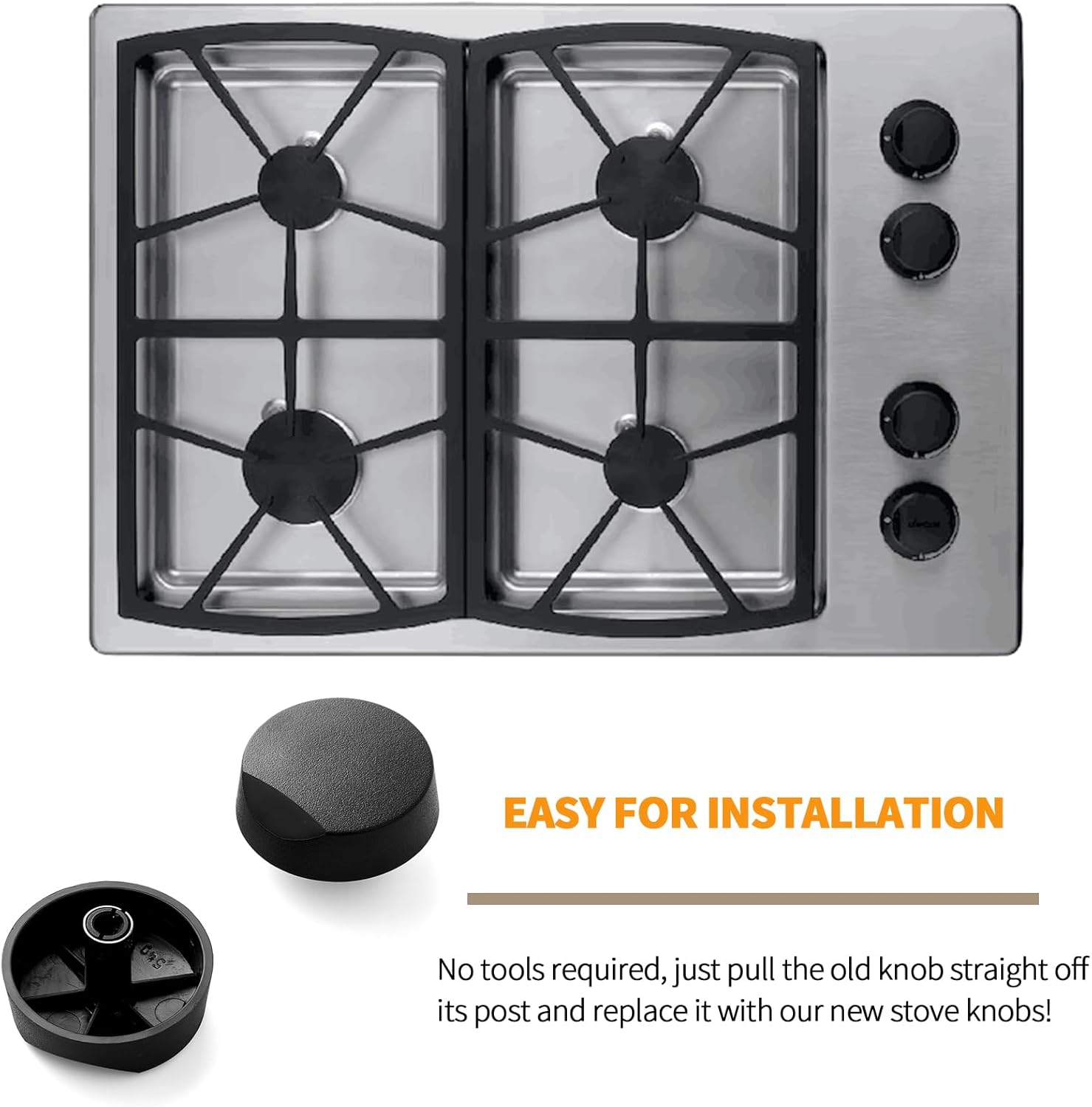 atgestore 82977 Cooktop Knob Replacement for Dacor Stove Parts DE81-08738A Stove Knobs for Dacor Range Parts Burner Control Knobs SGM365 DE81-10313A Black Plastic Gas Stove Top Knobs 1 Pcs - Image 5