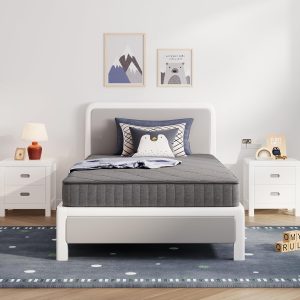 Avenco Twin Mattress, 8 Inch Twin Size Mattress in a Box, Medium Firm Hybrid Mattresses with Smarts™ Coil and Gel Memory Foam for Cool Night Sleep & Pressure Relief, CertiPUR-US Certified