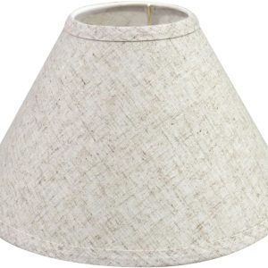 Aspen Creative 58703A Empire Uno Lamp Shade in Flaxen, 4" Top x 11" Bottom x 7" Slant Height, Slip UNO 33mm