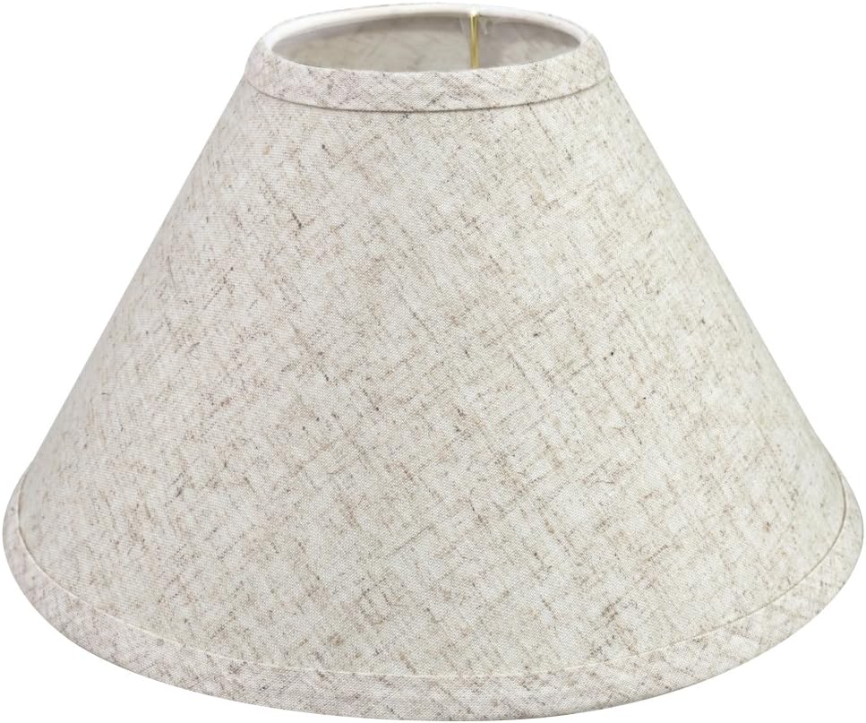 Aspen Creative 58703A Empire Uno Lamp Shade in Flaxen, 4" Top x 11" Bottom x 7" Slant Height, Slip UNO 33mm