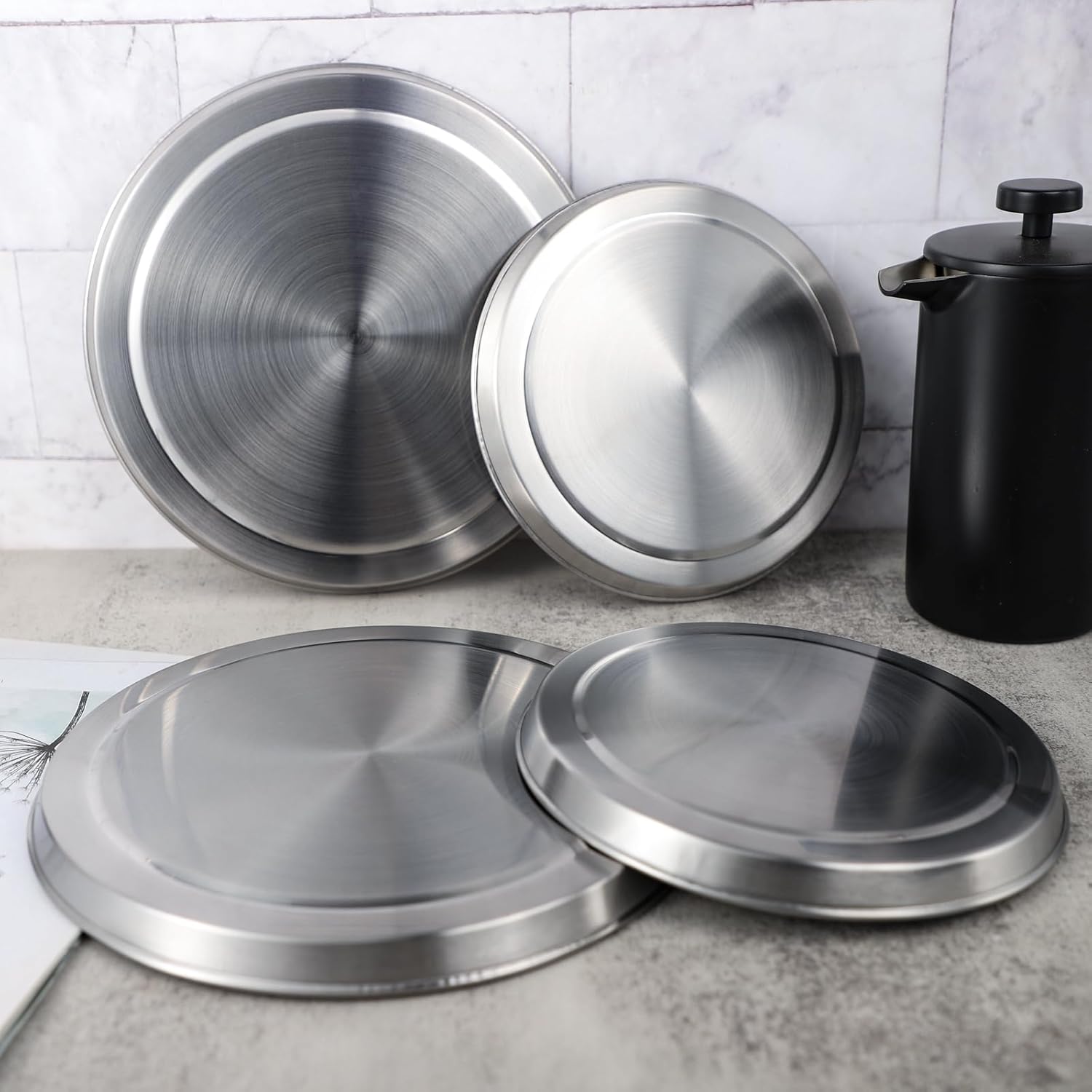 Stove Eye Covers Set of 4, Electric Stove Covers, Stainless Steel Stove Gap Covers Cooker, 2 Pcs 8.2 Inch and 2 Pcs 6.3 Inch Stove Top Covers for Electric Stove - Image 6