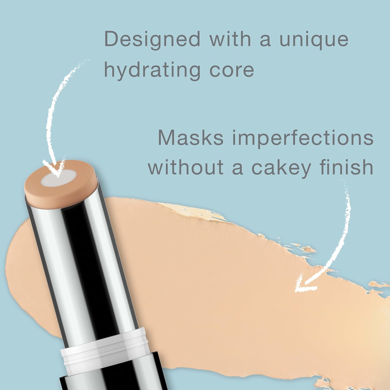 Neutrogena Hydro Boost Hydrating Concealer Stick, Oil-Free, Lightweight Cover-Up Makeup with Hyaluronic Acid Refreshes Dry Skin & Provides Buildable Coverage, 10 Fair, 0.12 Oz - Image 4