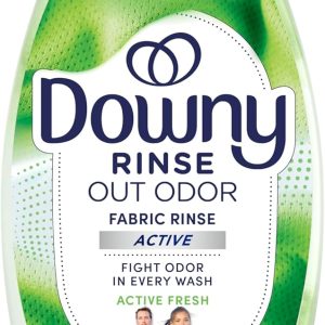 Downy RINSE & REFRESH Laundry Odor Remover and Fabric Softener for Activewear, Active Fresh Scent, 48 oz