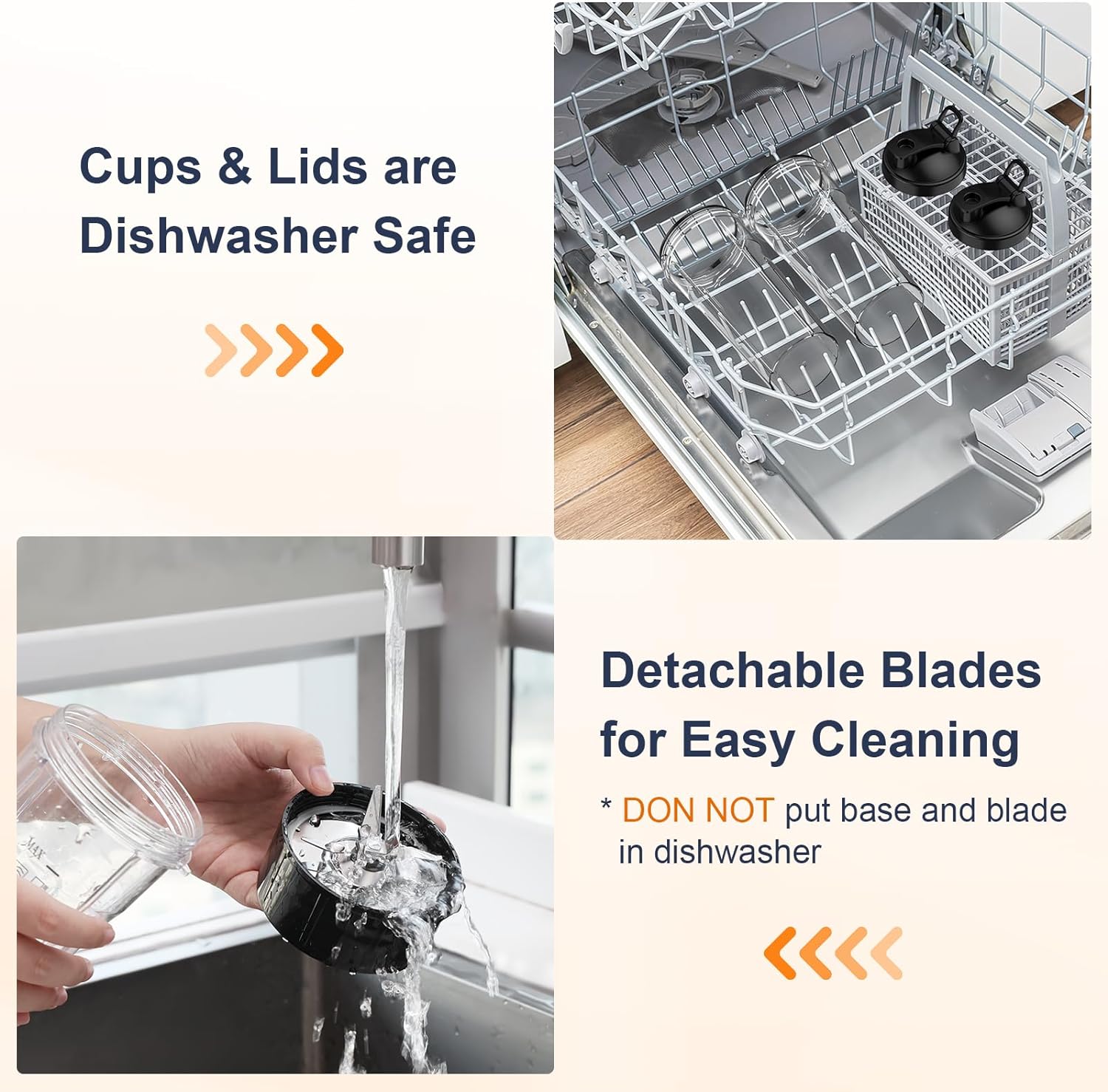 KOIOS Smoothie Blender, 900W Personal Blender for Shakes and Smoothies for Kitchen with 2 No-BPA 22oz Portable Cups, Single Serve Smoothies Maker Mixer for Juices, Nutritious Recipe (Grey Blue) - Image 9