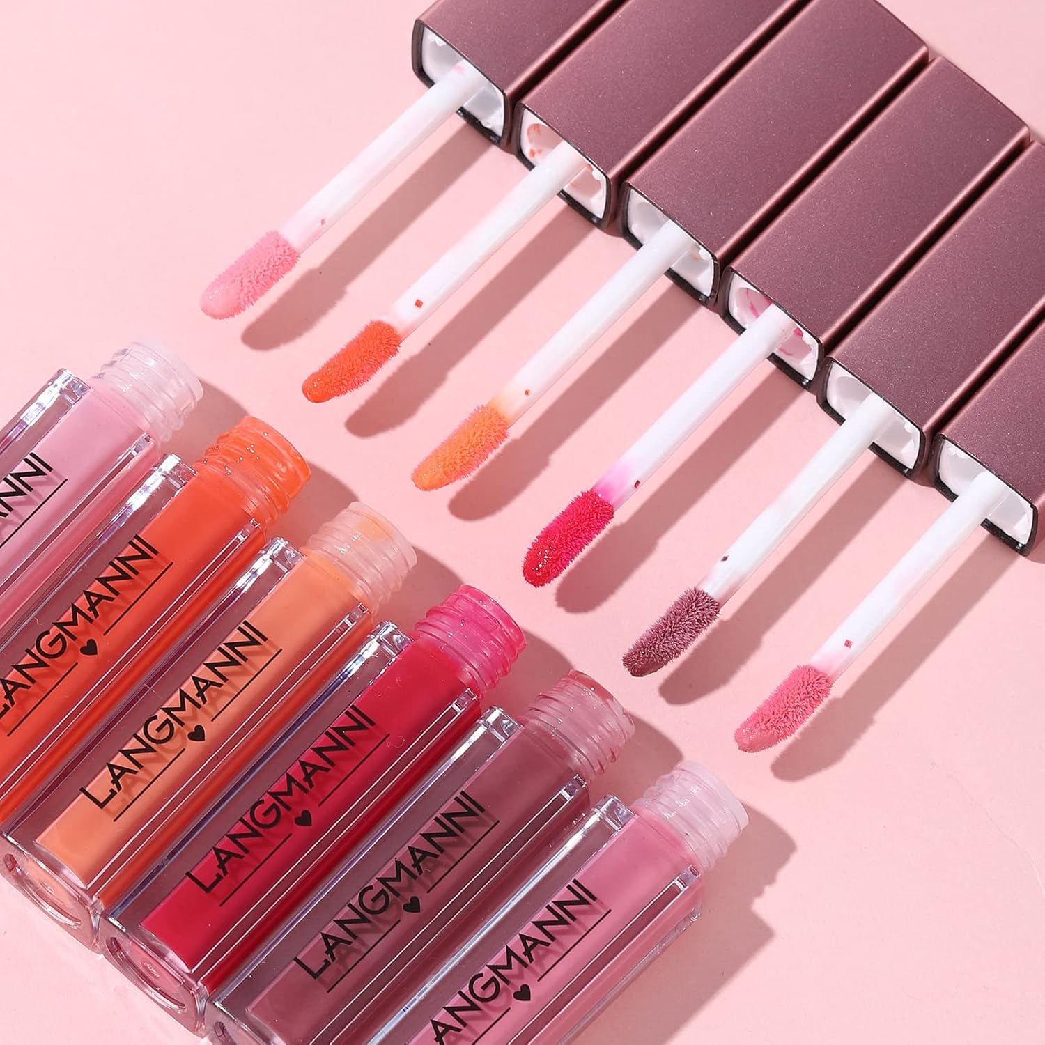 LANGMANNI 12Pcs Lip gloss Collection Makeup Set, Shiny Smooth Soft Liquid Lip Glosses Lip Stain With Rich Varied Colors For Girls And Women Makeup (Glossy-A) - Image 8