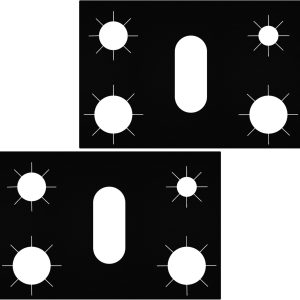 3MIRRORS Stove Top Covers for Gas Burners, Gas Stove Burner Liners for Samsung Stove Top Protector Non-Stick Washable Keep Stove Clean Stove Guard - New Upgraded Cuttable Stove Burner Cover (2PCS)